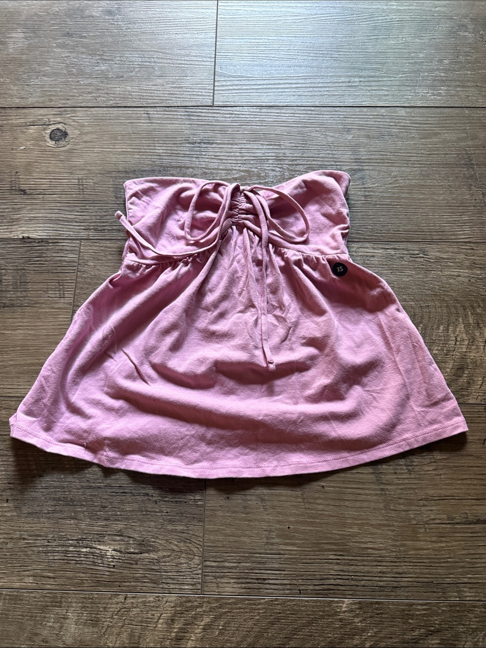 Hollister Light Pink Strapless Tube Top with Tie Detail